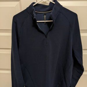 Ten Thousand Merino Quarter Zip Blue Large